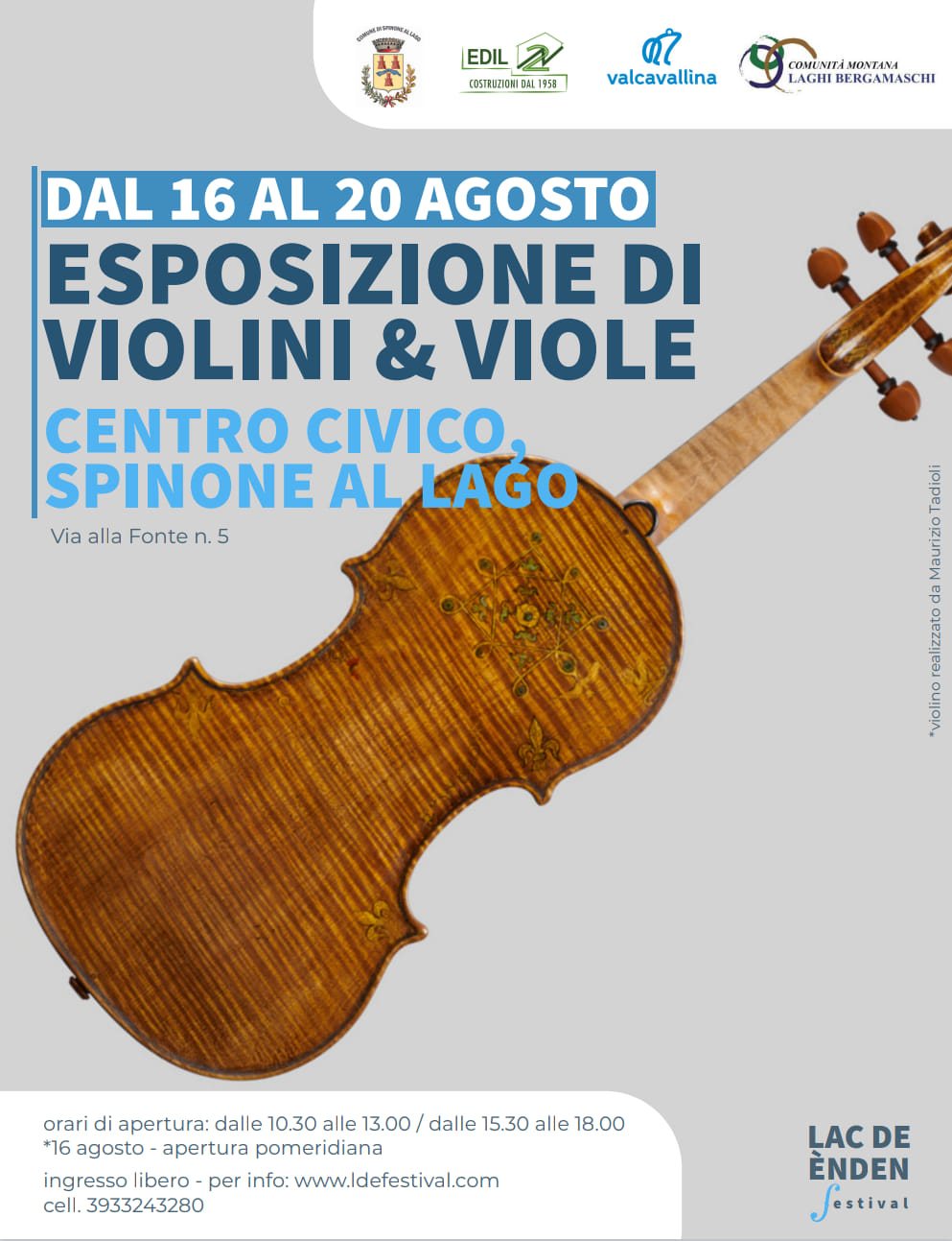 Esposizione di violini e viole